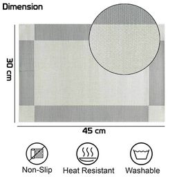 monkdecor Set of 8 Patterned PVC Placemats image 4