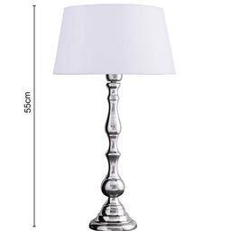 homesake Teardrop Chrome Lamp with Shade image 4