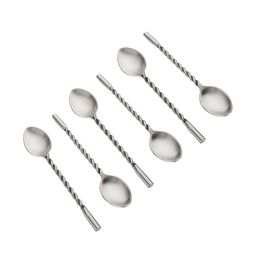 vareesha Set of 6 Spoons with Matt Finish Twisted Handle image 4
