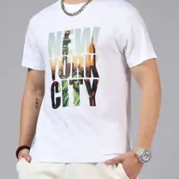 Shein Short Sleeve Typographic Front Print Crew Tshirt-image-108