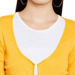 wisstler Textured Open-Front Shrug image 4