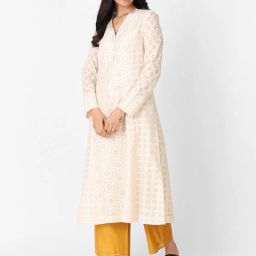 fabindia Cotton Palazzos with Drawstring Waist image 4