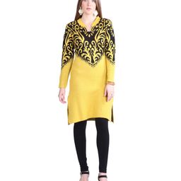 montrex V-Neck Straight Kurti with Insert Pocket image 4