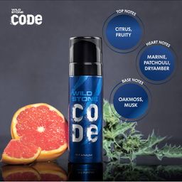 wild stone Code Titanium No Gas Deodorant Body Spray image 4
