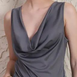 Shein Deep Cowl Neck Sleeveless Bodysuit-image-10
