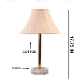 devansh Vintage Cross Pleated Table Lamp with Shade image 4