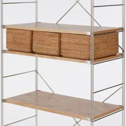 muji Stackable Rattan Medium Rectangular Basket image 4