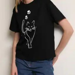 Shein Drop Shoulder Front Graphic Print Relaxed Fit Tshirt-image-59