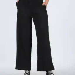 Shein Ankle Length Wide Track Pants With Pockets-image-12