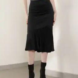 Shein High Waist Midi Mermaid Skirt-image-79