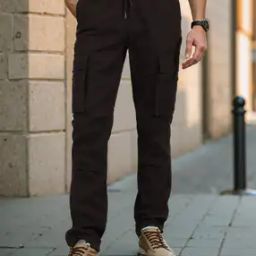 Shein Street Full Length Cargo Trousers With Flap Pockets-image-67