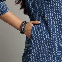 indie picks Dabu Print Straight Kurta with Insert Pockets image 5