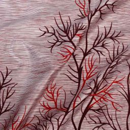 cortina eyelet curtain Set of 2 Leaf Print Window Curtains image 5
