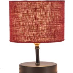 devansh Round-Shaped Iron Table Lamp with Jute Shade image 5