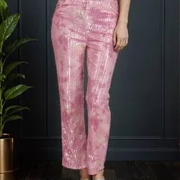 Shein Ankle Length Sequined Pants With Pockets-image-39