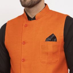 klotthe Men Regular Fit Nehru Jacket with Patch Pocket image 5