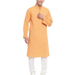 fabindia Striped Long Kurta with Patch Pocket image 5