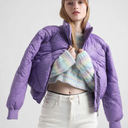 only Printed Puffer Jacket with Front-Zip Closure image 5