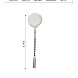vareesha Set of 3 Stainless Steel Twisted Handle Serving Spoons image 5