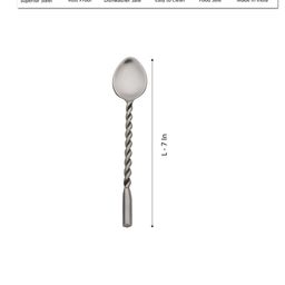 vareesha Set of 6 Spoons with Matt Finish Twisted Handle image 5