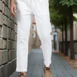 Shein Front Square Pocket Ankle-Length Mid-Rise Trousers-picture-43