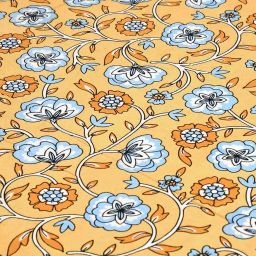 clothology 180 TC Block Print Cotton Double King-Size Bedsheet with Pillow Covers image 5