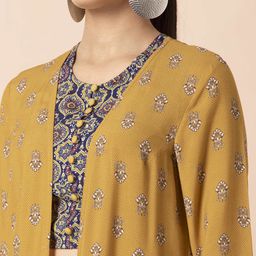 indya Floral Print Front-Open Longline Jacket image 5