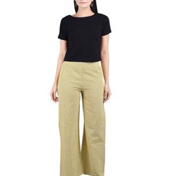 deckedup Checked Palazzos with Insert Pocket image 5