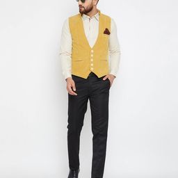 even Textured Nehru Jacket with Insert Pockets image 5