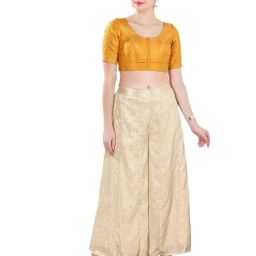 vamas Front-Open Blouse with Woven Motifs image 5