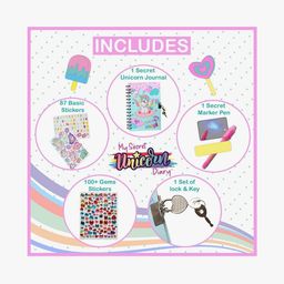 Create Your Own Unicorn Scrapbook by Mirada Includes 430 Pcs & Glow In The Dark Stickers Multicolour 3 Years+ image 5