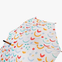 hamleys Unisex Rainbow Print Single Fold Umbrella with Wooden Handle image 5