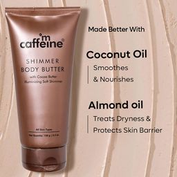 mcaffeine Shimmer Body Butter with Cocoa Butter for Shimmery & Glowing Skin image 5