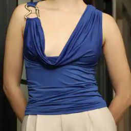 Shein Cowl Neck Sleeveless Shoulder Ring Detail Top-picture-26