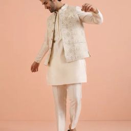 kisah Men Self-design Nehru Jacket image 5