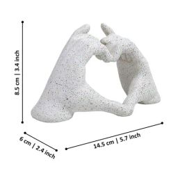 arus  Heart Shape Hand Ornament Resin Sculpture image 5