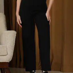Shein Activewear Full Length Elasticated Waist Straight Fit Trousers-image-10