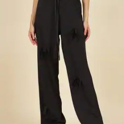 Shein Full Length High Rise Bow Applique Flared Fit Pants-picture-32