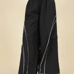 Shein High Rise Wide Cargo Pants With Pockets-image-16