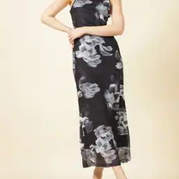Shein Spaghetti Strap Floral Print Midi Slip Dress-image-8