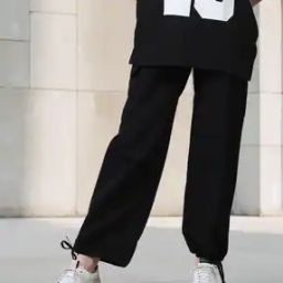 Shein Ankle Length High Rise Baggy Fit Pants With Flap Pockets-image-60