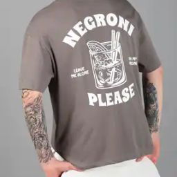 Shein Drop Shoulder Typographic Back Print Crew Tshirt-image-115