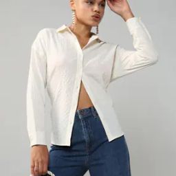 Shein Casual Spread Collar Cuffed Full-length Sleeve Classic Shirt-image-89