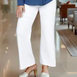 Shein Full Length High Rise Flared Fit Trousers-image-87