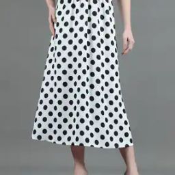 Shein Vintage High Waist Polka-Dot Print Maxi A-Line Skirt-image-52