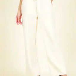 Shein Full Length Flared Fit Pants With Pockets-image-8