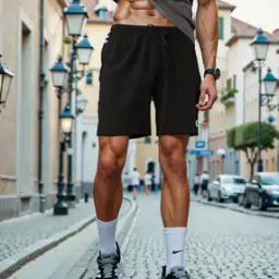 Shein Activewear Elasticated Drawstring Waist Track Shorts-image-65