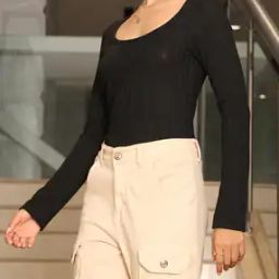 Shein Scoop Neck Full Sleeve Ribbed Bodysuit-image-77