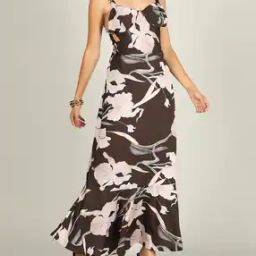 Shein Strappy Floral Print Smocked Maxi A-Line Dress-image-67