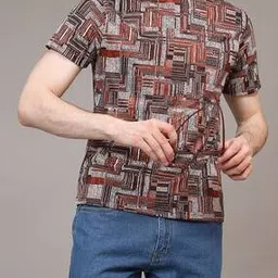 Shein Short Sleeve Abstract Print Tshirt-image-5